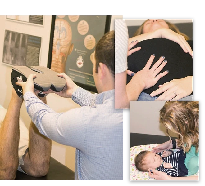 Chiropractor Hillsboro OH Austin Ashley Trueblood with patients